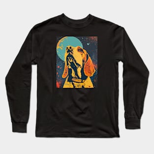 Beagle dog grunge portrait Long Sleeve T-Shirt